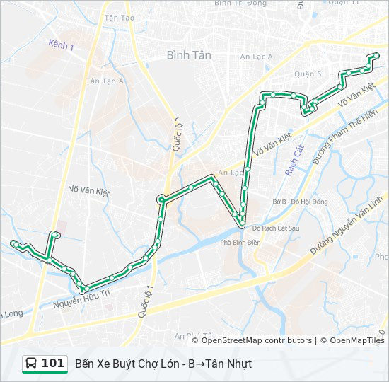 bản đồ xe bus 101