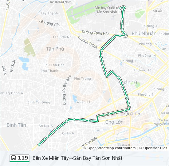 bản đồ xe bus 119
