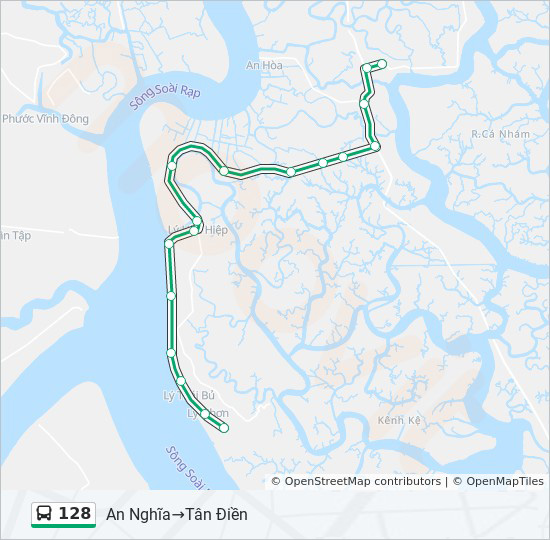 bản đồ xe bus 128