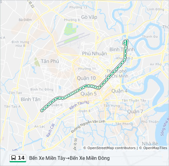 bản đồ xe bus 14