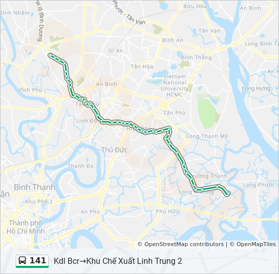 bản đồ xe bus 141