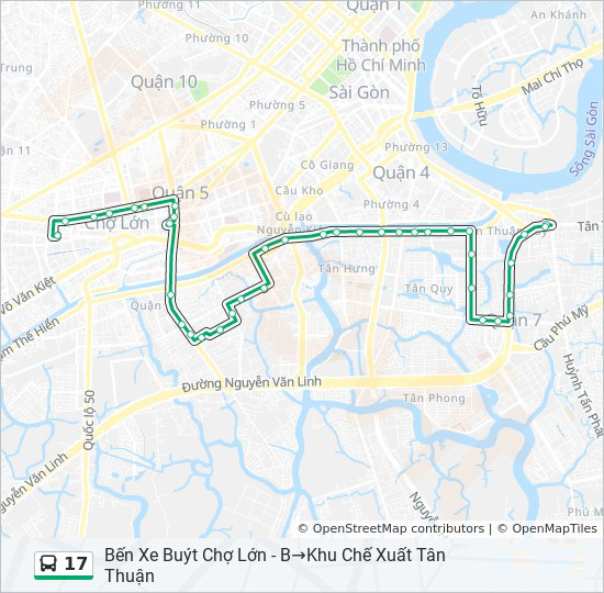 bản đồ xe bus 17