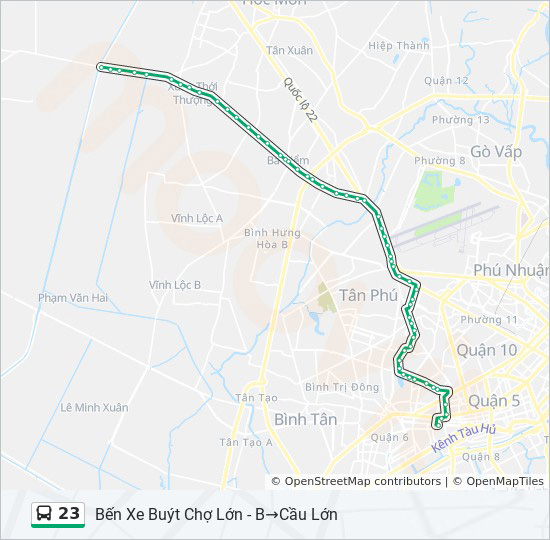 bản đồ xe bus 23
