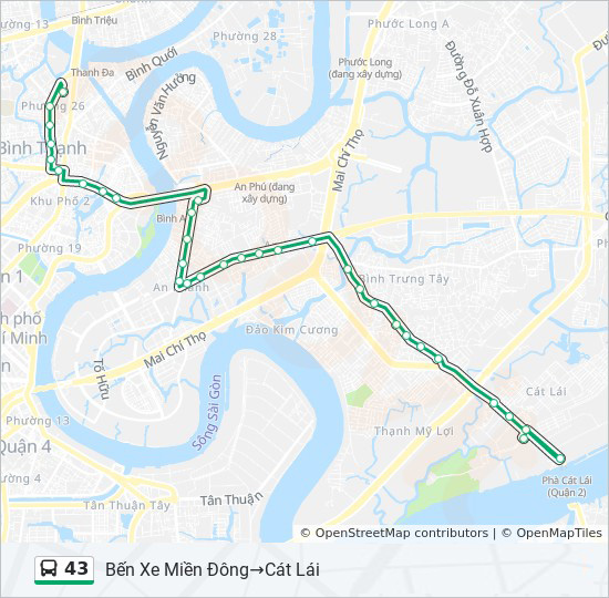 bản đồ xe bus 43