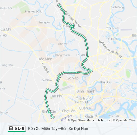 bản đồ xe bus 61-8