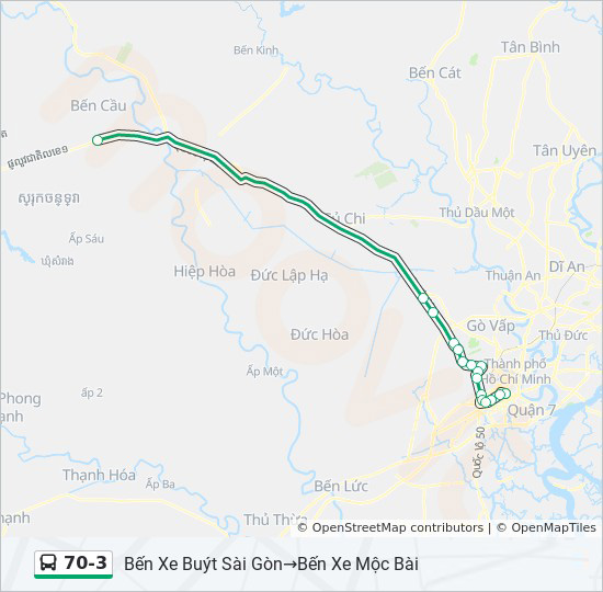 bản đồ xe bus 70-3