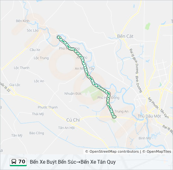 bản đồ xe bus 70
