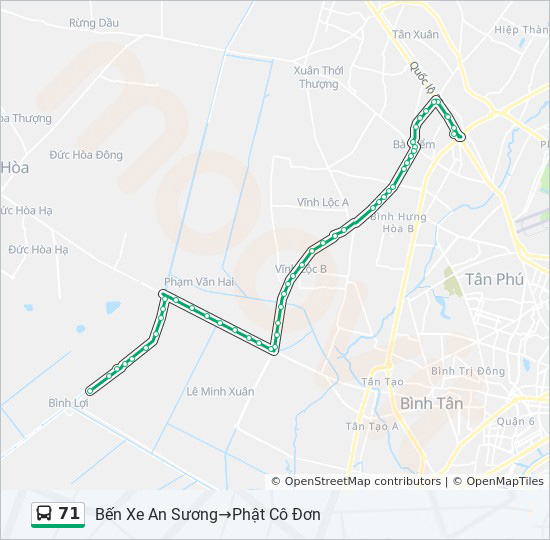 bản đồ xe bus 71