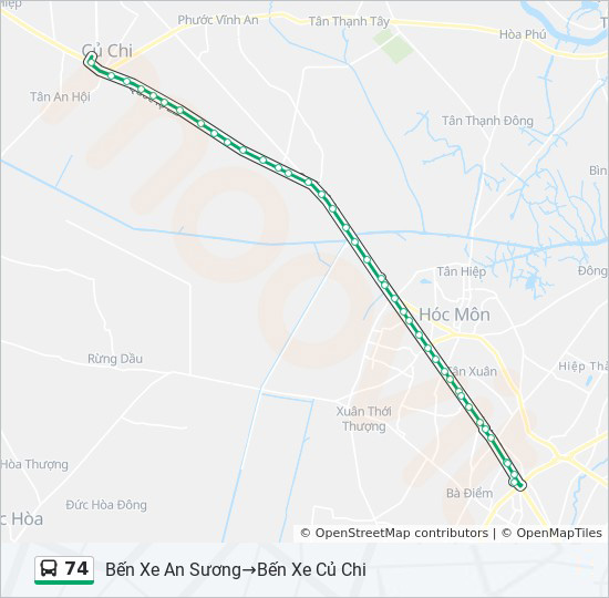bản đồ xe bus 74