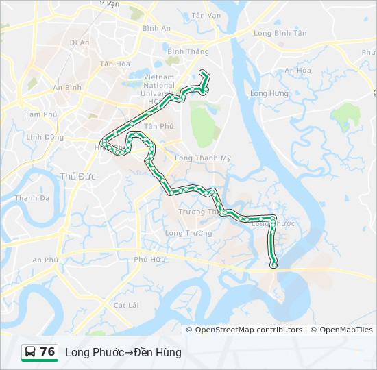 bản đồ xe bus 76
