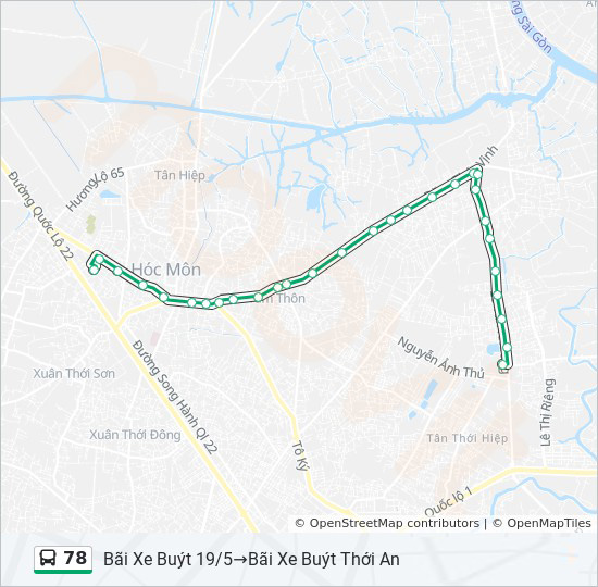 bản đồ xe bus 78