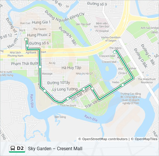 bản đồ xe bus D2