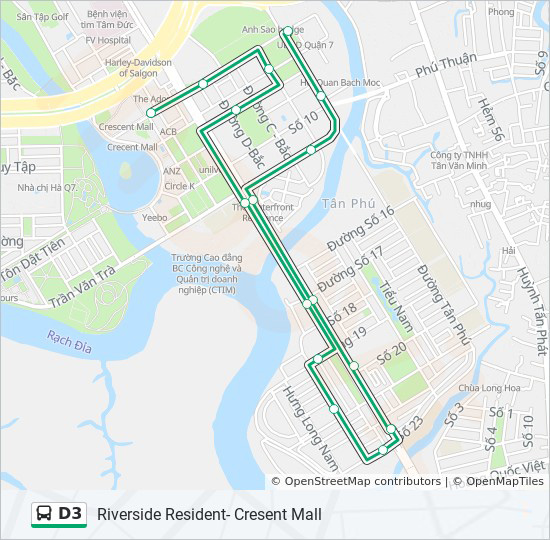 bản đồ xe bus D3