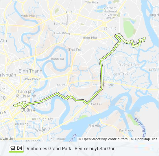 bản đồ xe bus D4