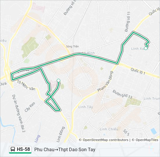 bản đồ xe bus HS-58