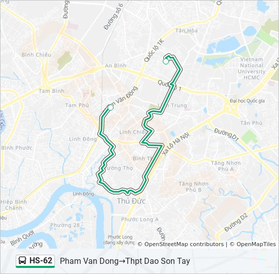 bản đồ xe bus HS-62
