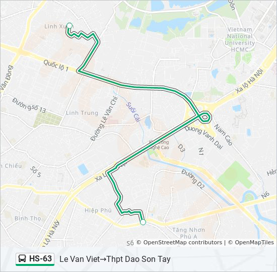 bản đồ xe bus HS-63