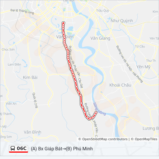 bản đồ xe bus 06C
