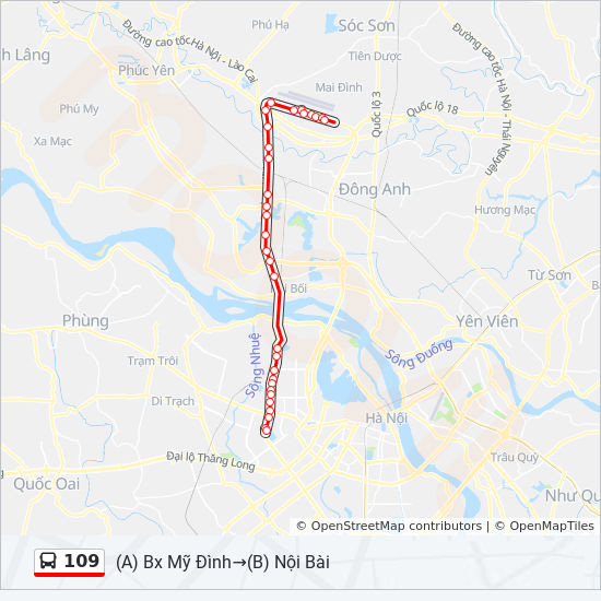 bản đồ xe bus 109