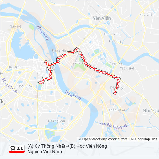 bản đồ xe bus 11