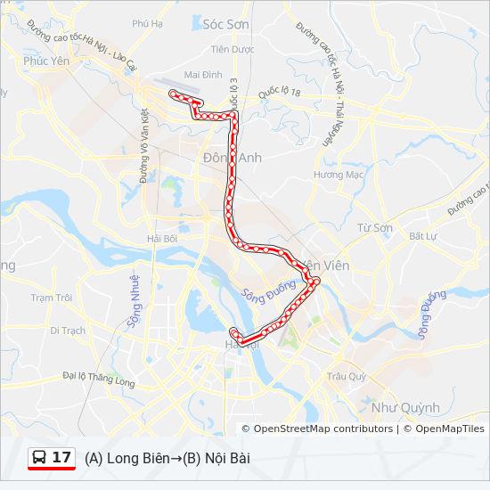 bản đồ xe bus 17