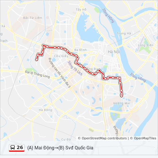 bản đồ xe bus 26