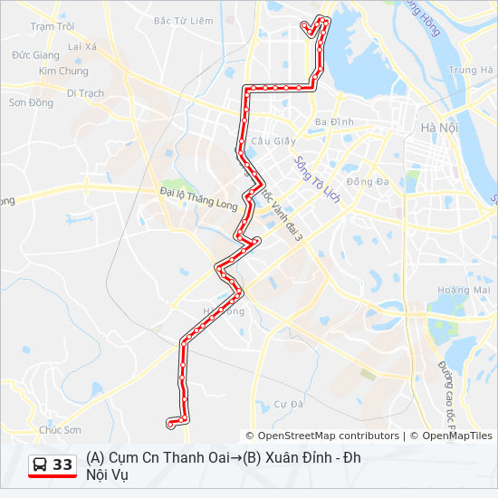 bản đồ xe bus 33
