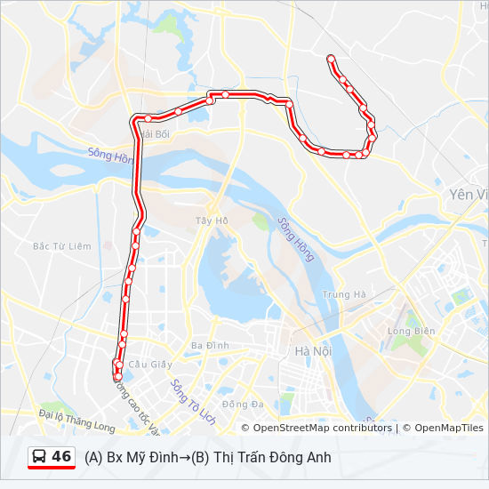 bản đồ xe bus 46