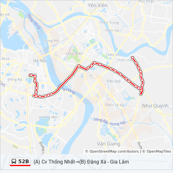 bản đồ xe bus 52B