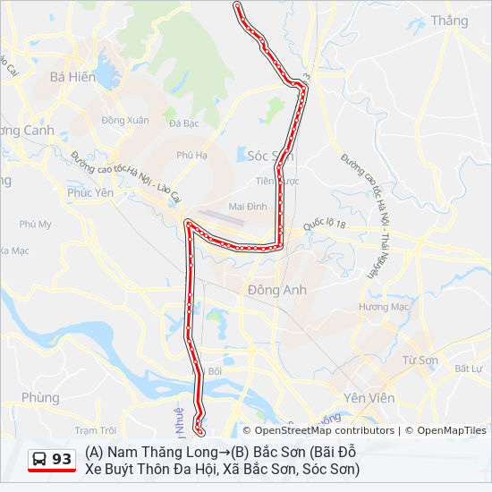 bản đồ xe bus 93
