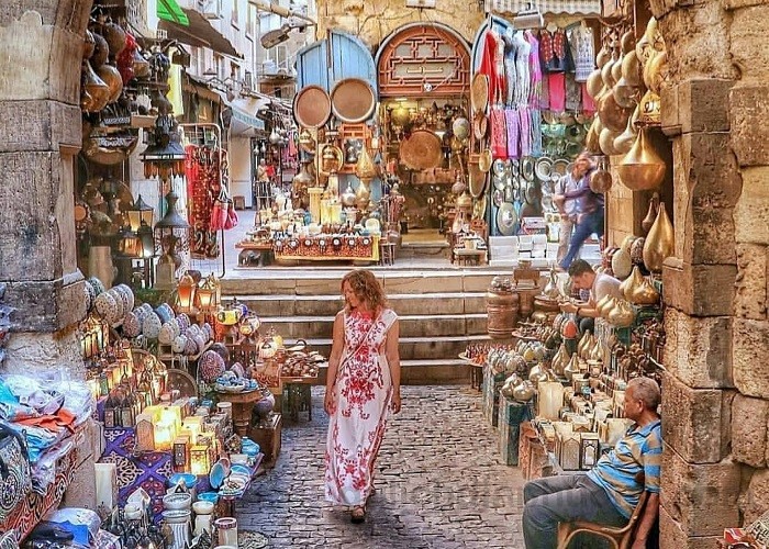 Chợ Khan El Khalili bazaar địa điểm du lịch tại Ai Cập